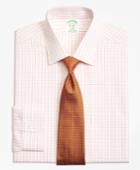 Brooks Brothers Men's Extra Slim Fit Slim-fit Dress Shirt, Non-iron Double Split Windowpane