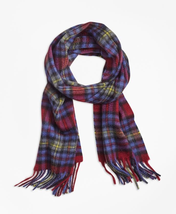 Brooks Brothers Men's Plaid Cashmere Scarf