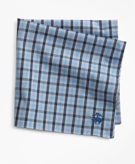 Brooks Brothers Supima Cotton Heathered Check Pocket Square