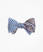 Brooks Brothers Koala Print With Bb#1 Stripe Reversible Bow Tie