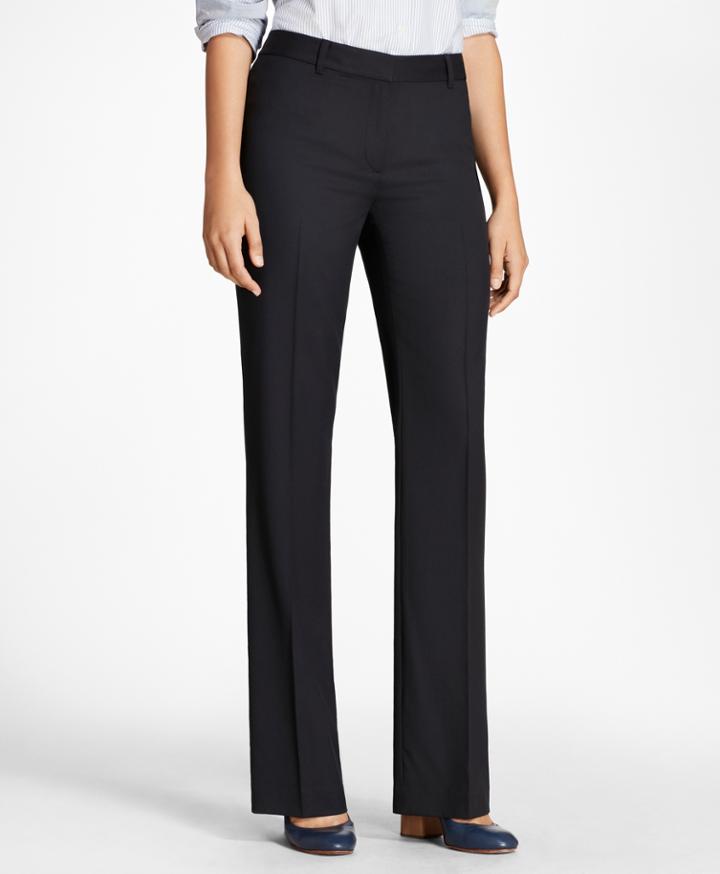 Brooks Brothers Women's Petite Wool Wide-leg Pants