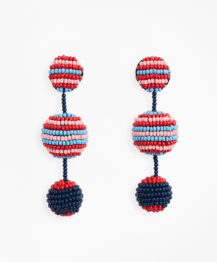 Brooks Brothers Beaded Triple-drop Earrings