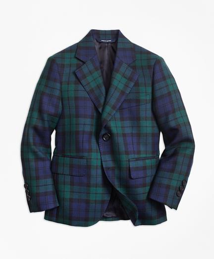 Brooks Brothers Two-button Black Watch Wool Suit Jacket