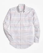 Brooks Brothers Men's Madison Fit Oxford Multi-check Sport Shirt