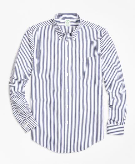 Brooks Brothers Non-iron Milano Fit Border Stripe Sport Shirt