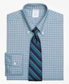 Brooks Brothers Men's Slim Fit Original Polo Button-down Oxford Ground Twin Check Dress Shirt