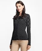 Brooks Brothers Jacquard Bird's-eye Silk-cotton Cardigan