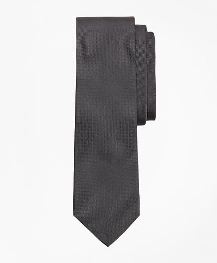 Brooks Brothers Grey Cotton And Silk Tie