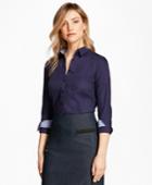 Brooks Brothers Women's Petite Tailored-fit Patchwork Jacquard Shirt