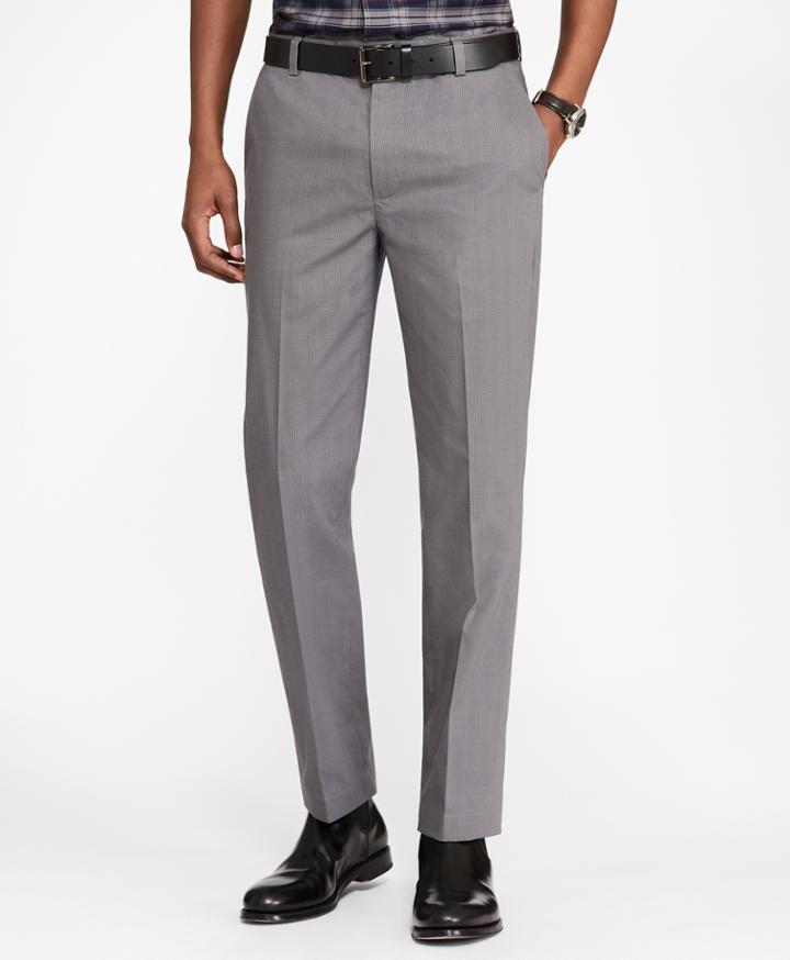 Brooks Brothers Men's Milano Fit Micro-glen Plaid Stretch Advantage Chinos