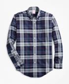 Brooks Brothers Men's Non-iron Madison Fit Basketweave Plaid
