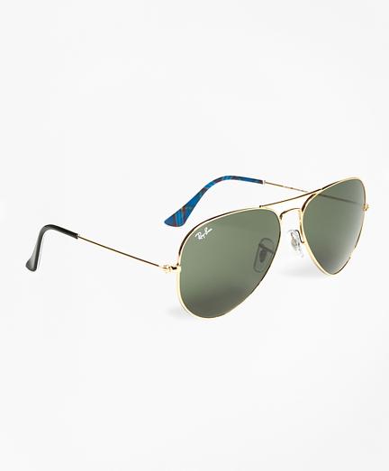 Brooks Brothers Ray-ban Aviator Sunglasses With Tartan