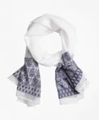 Brooks Brothers Women's Paisley Silk-cotton Oblong Scarf