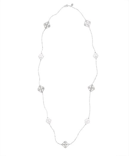 Brooks Brothers Silver Filigree Illusion Necklace