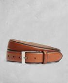 Brooks Brothers Men's Golden Fleece Side Stitch Leather Belt