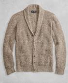 Brooks Brothers Men's Golden Fleece 3-d Knit Marled Alpaca-blend Shawl-collar Cardigan