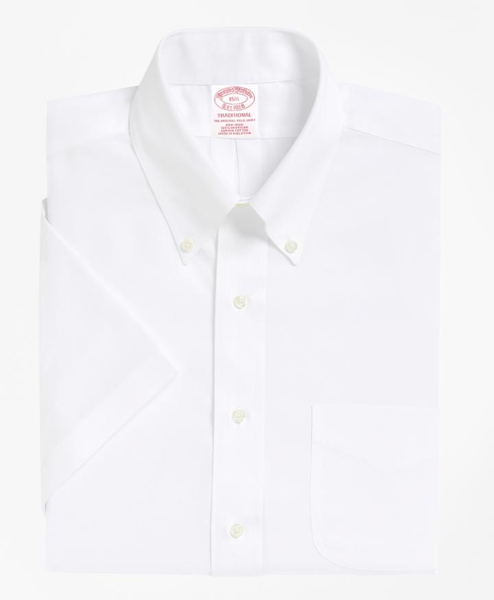 Brooks Brothers Men's Relaxed Fit Relaxed-fit Dress Shirt, Non-iron Short-sleeve