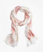 Brooks Brothers Women's Embroidered Silk-blend Flower Scarf
