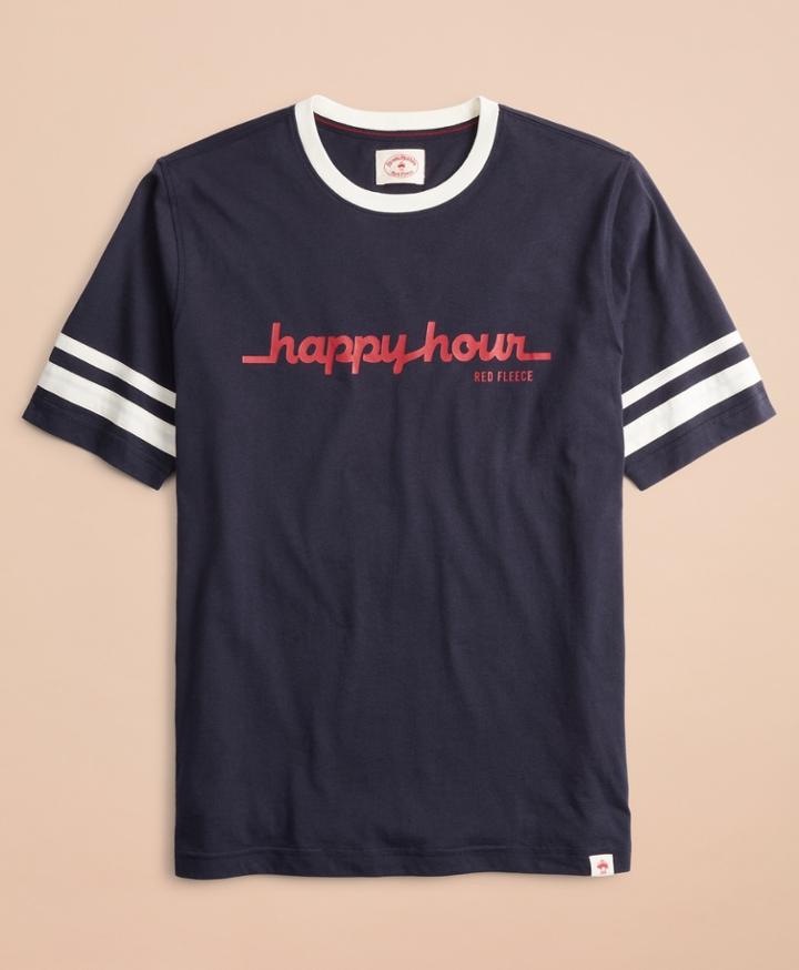Brooks Brothers Men's Happy Hour Graphic Ringer T-shirt