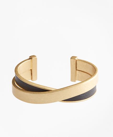Brooks Brothers Leather Twist Bracelet