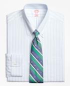 Brooks Brothers Men's Non-iron Regular Fit Brookscool Music Stripe Dress Shirt
