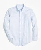Brooks Brothers Regent Fit Stripe Irish Linen Sport Shirt