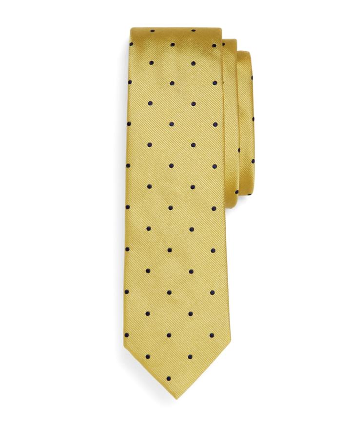 Brooks Brothers Men's Woven Dot Slim Tie