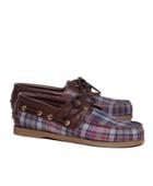 Brooks Brothers Men's Fall Madras Boat Shoes