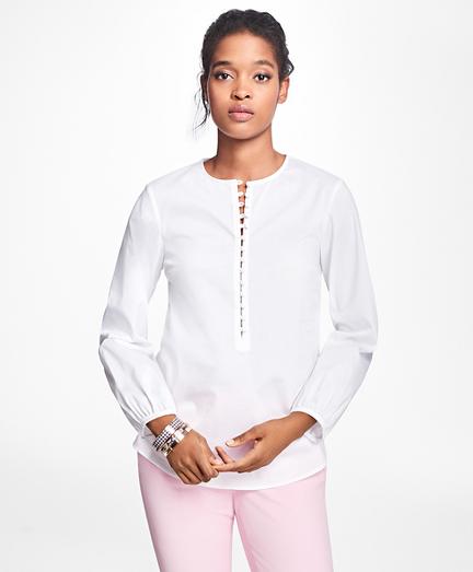 Brooks Brothers Stretch-cotton-blend Blouse