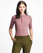 Brooks Brothers Women's Slim-fit Cotton-blend Polo Shirt