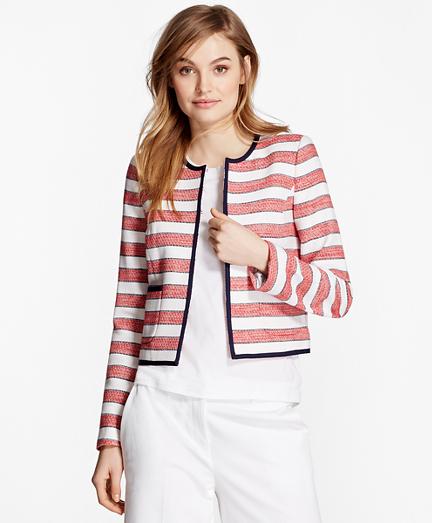 Brooks Brothers Striped Boucle Jacket