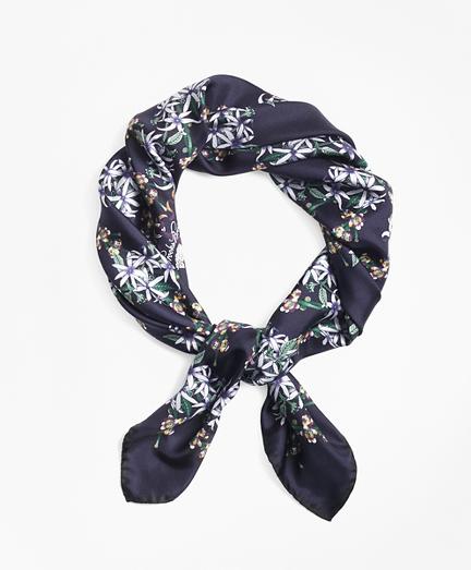 Brooks Brothers Wildflower-print Silk Square Scarf