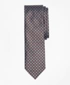 Brooks Brothers Men's Geometric Floral Pattern Mercerized Silk Tie