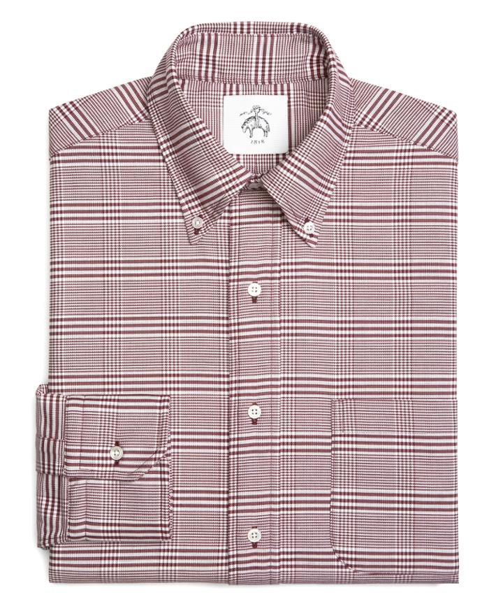 Brooks Brothers Men's Prince Of Wales Oxford Button-down Shirt
