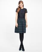 Brooks Brothers Women's Short-sleeve Mixed-media Dress