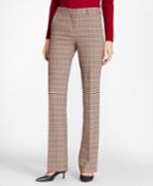 Brooks Brothers Women's Houndstooth-checked Stretch-wool Pants
