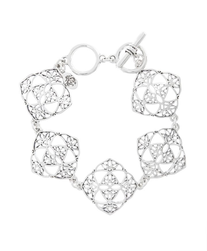 Brooks Brothers Women's Silver Filigree Drop Bracelet