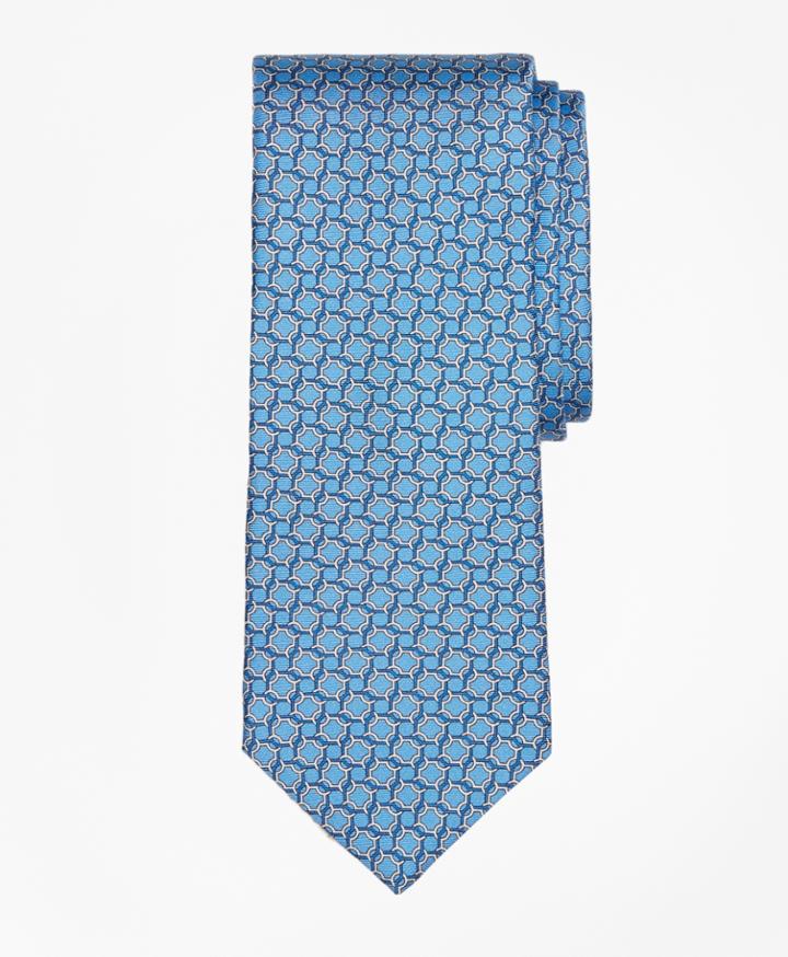 Brooks Brothers Men's Square Link Print Tie
