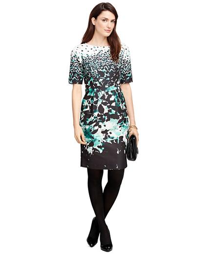 Brooks Brothers Cotton Blend Floral Print Dress