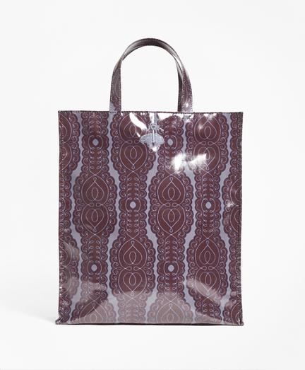 Brooks Brothers Scroll-print Coated Canvas Tote
