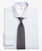 Brooks Brothers Men's Non-iron Regular Fit Framed Music Stripe Dress Shirt