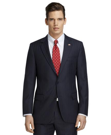 Brooks Brothers Fitzgerald Fit Saxxon Wool Stripe 1818 Suit