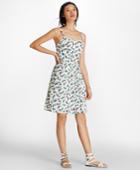 Brooks Brothers Women's Bird-print Cotton Swiss Dot Sundress