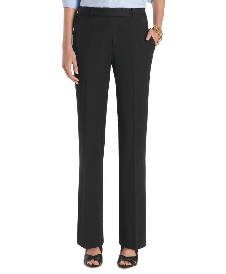 Brooks Brothers Women's Plain-front Caroline Fit Fluid Stretch Dress Trousers