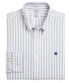 Brooks Brothers Supima Cotton Non-iron Slim Fit Brookscool Quad Stripe Oxford Sport Shirt