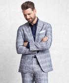 Brooks Brothers Men's Golden Fleece Navy Glen Plaid Suit