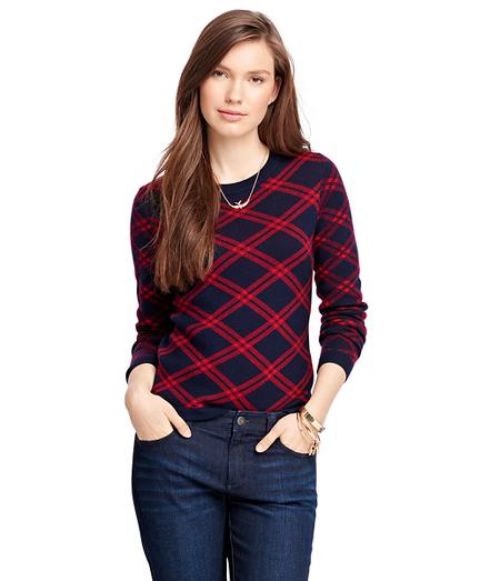 Brooks Brothers Merino Wool Windowpane Sweater
