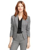 Brooks Brothers Petite Stellita Fit Wool Bird's-eye Jacket