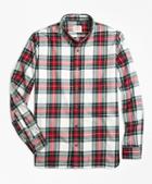 Brooks Brothers Royal Tartan Brushed-cotton Flannel Sport Shirt