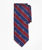 Brooks Brothers Rugby Stripe Tie With Golden Fleece Shied